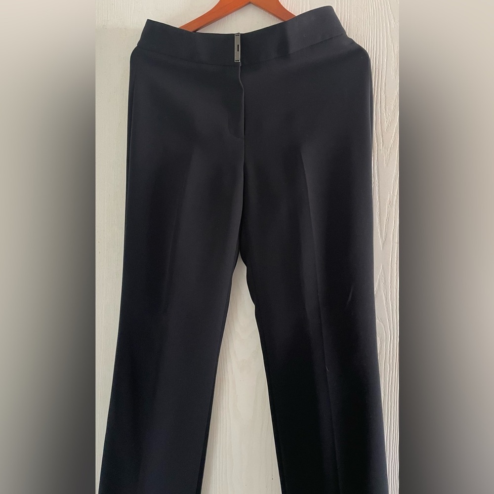 Tahari Black Straight Leg Pants Versatile Elegance - Picture 2 of 7